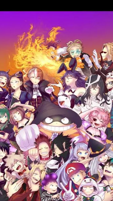 ai character: MHA Halloween  background
