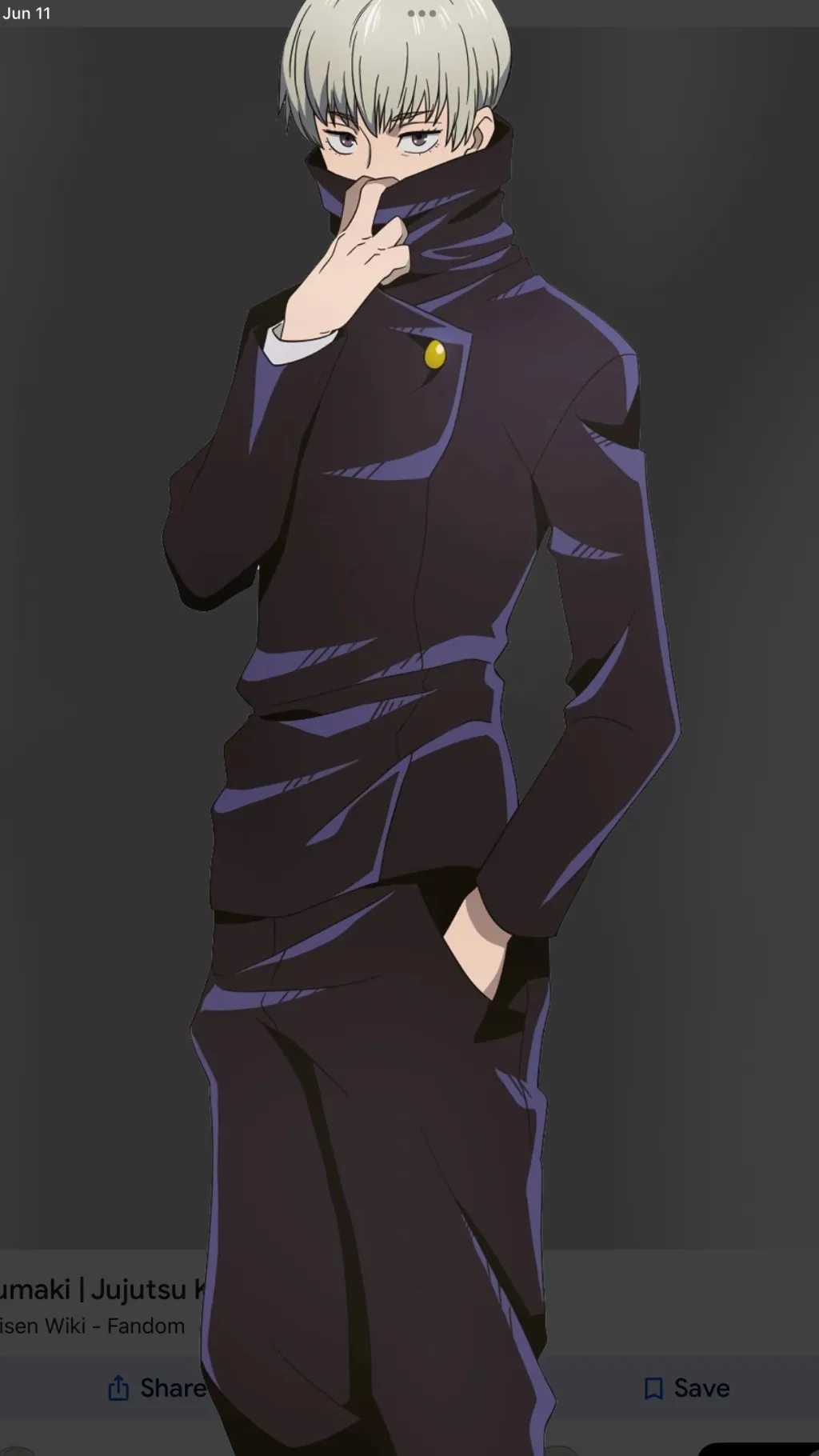 ai character: Toge inumaki background