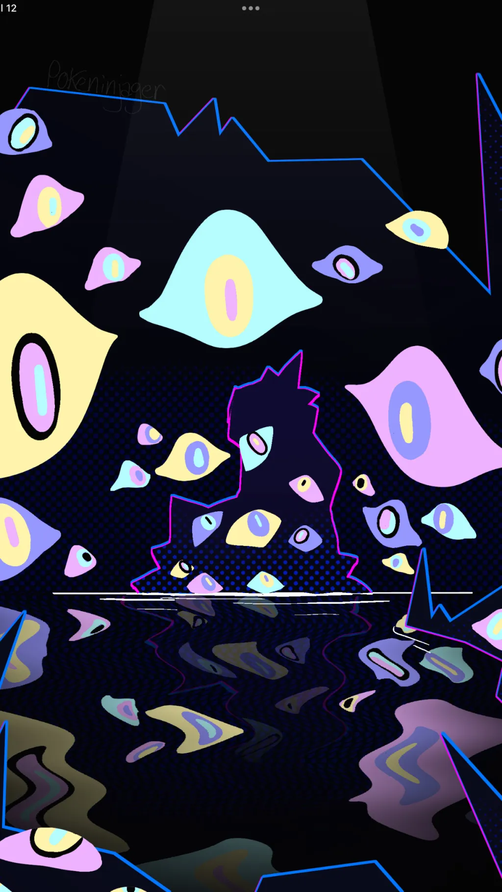 ai character: Abstraction cellar background