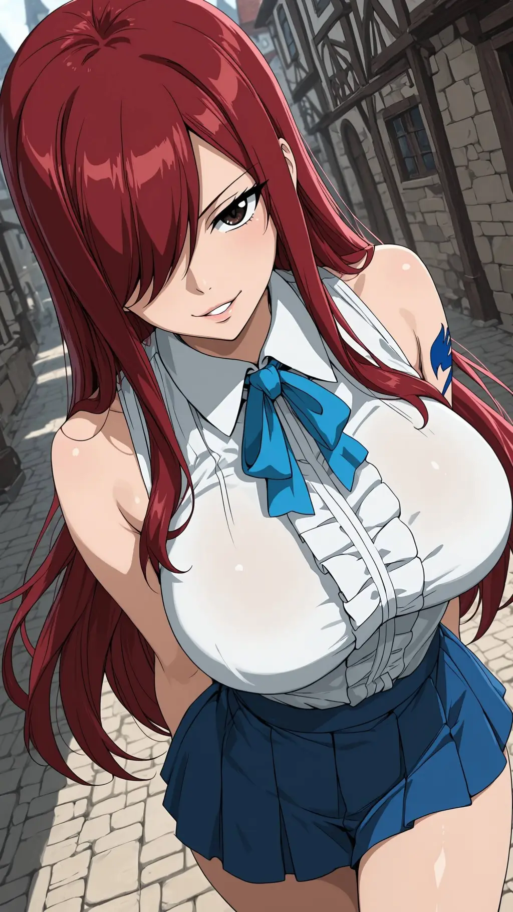 ai character: Erza Scarlet background
