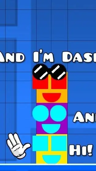 ai character: Geo metry and dash background