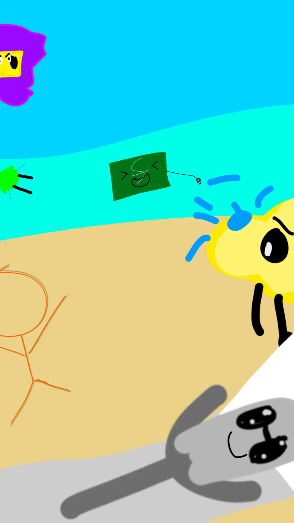 ai character: Top Beach background