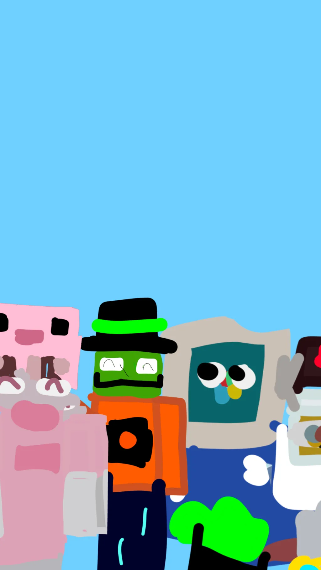 ai character: The Derpy gang background