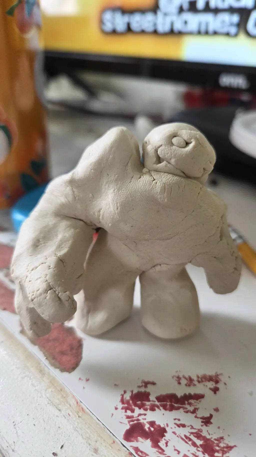 ai character: stone golem background