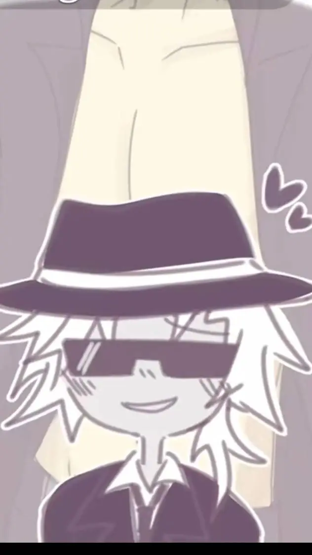 ai character: Buildmon/fedora background