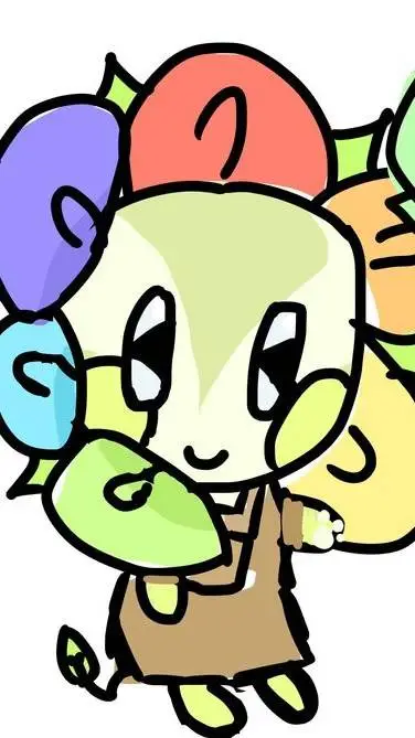 ai character: FUNNYFLOWER background