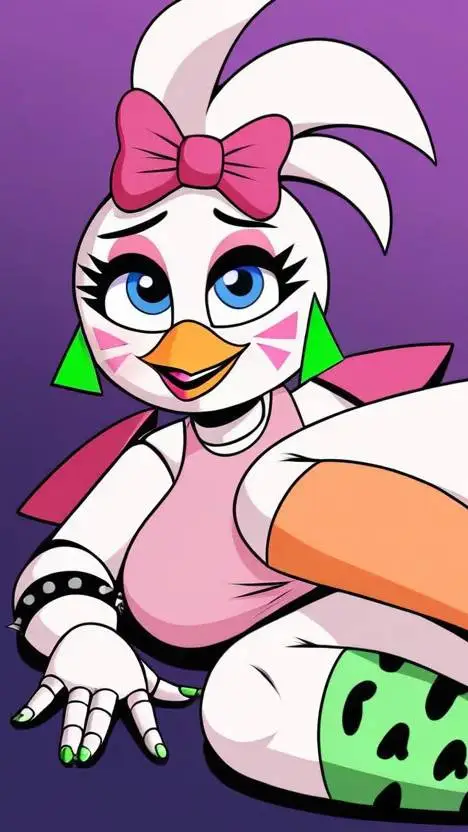 ai character: glamrock chica  background