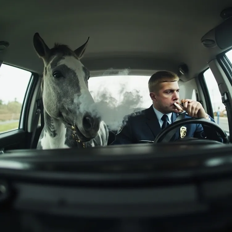 chat with ai character: horse,Cop