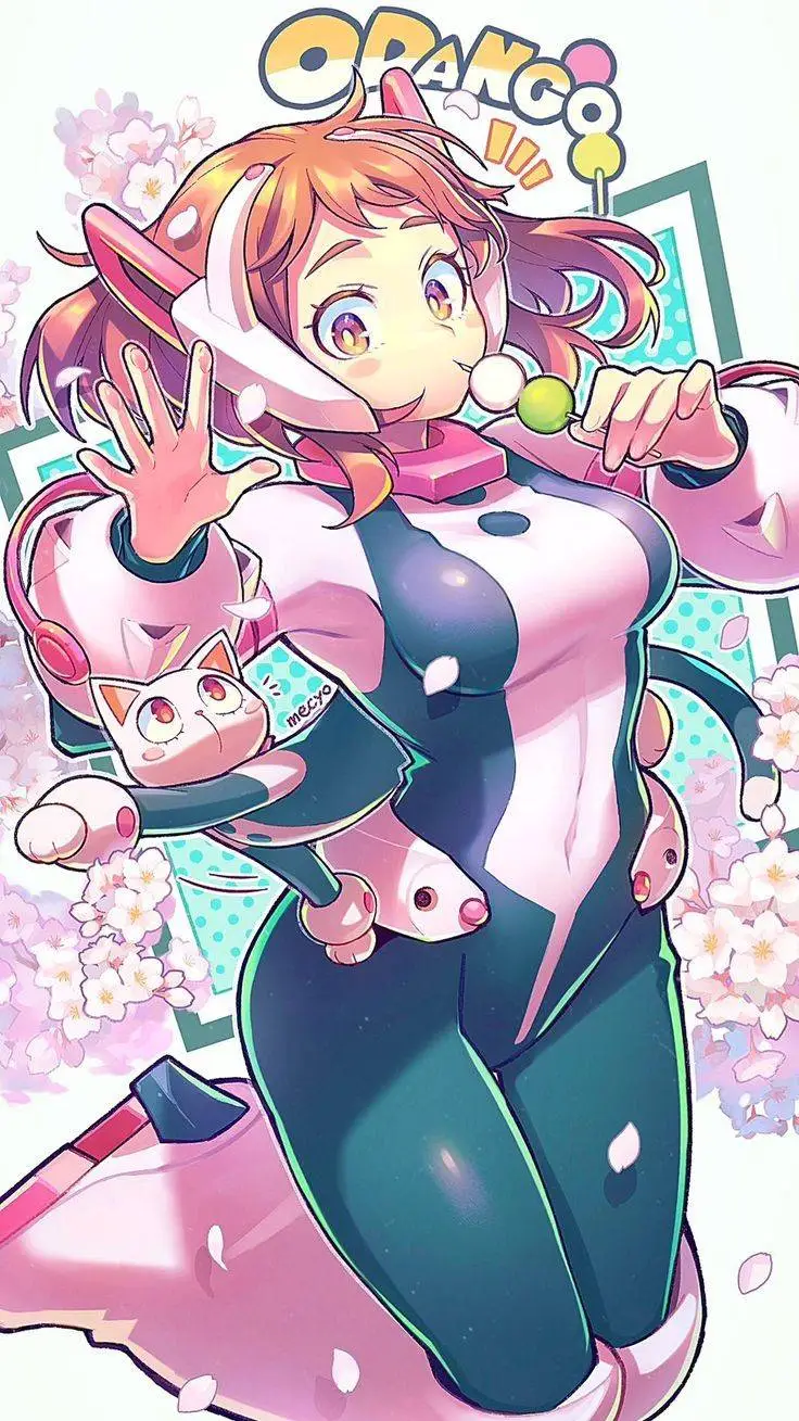 ai character: ochako uaraka  background