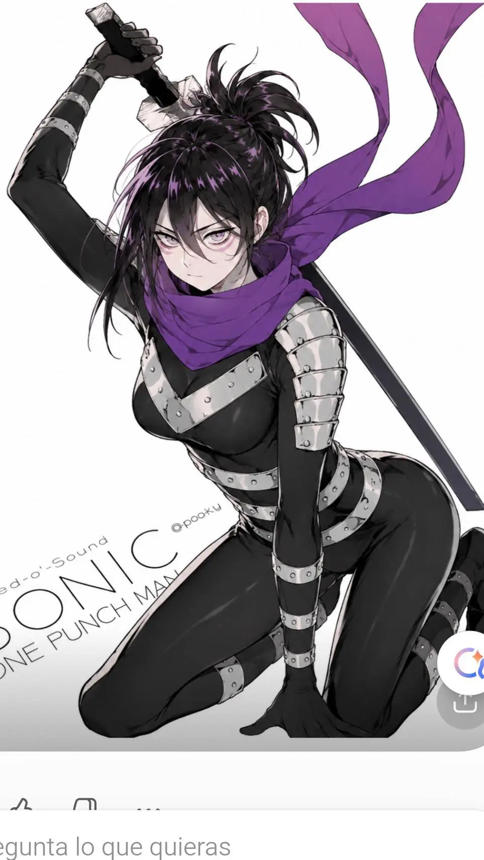 ai character: sonic (Fem)  background