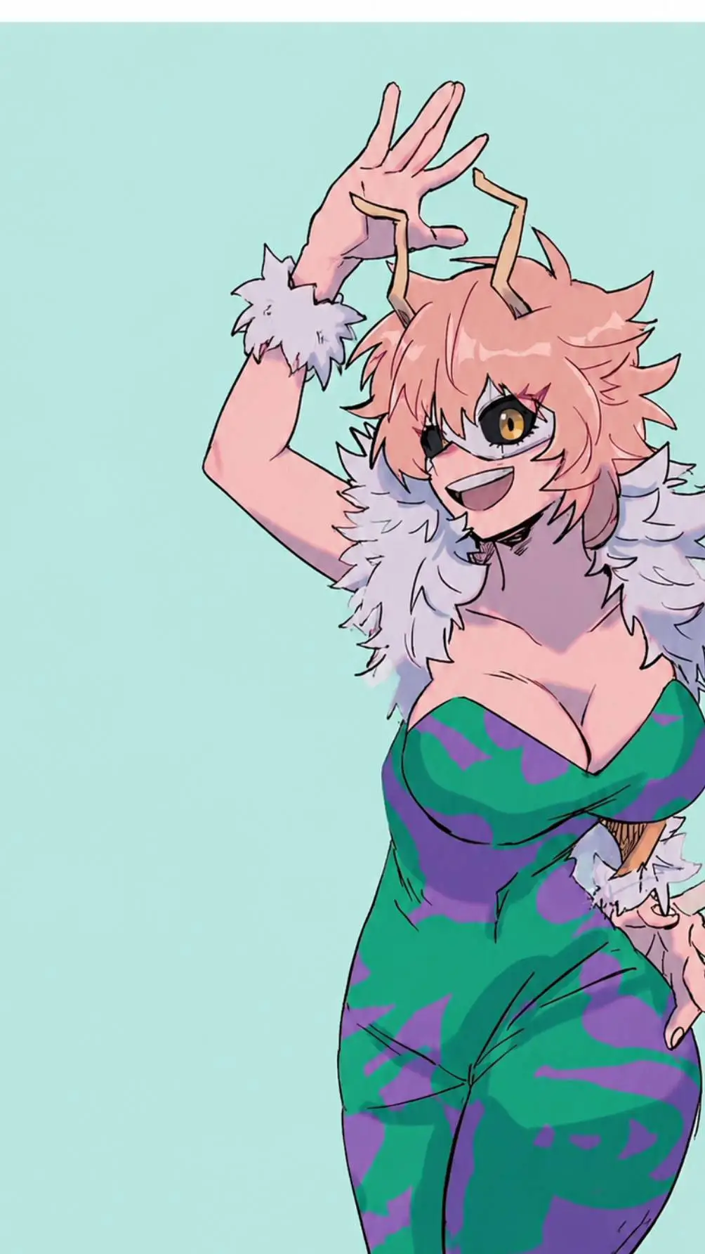 ai character: mina ashido  background