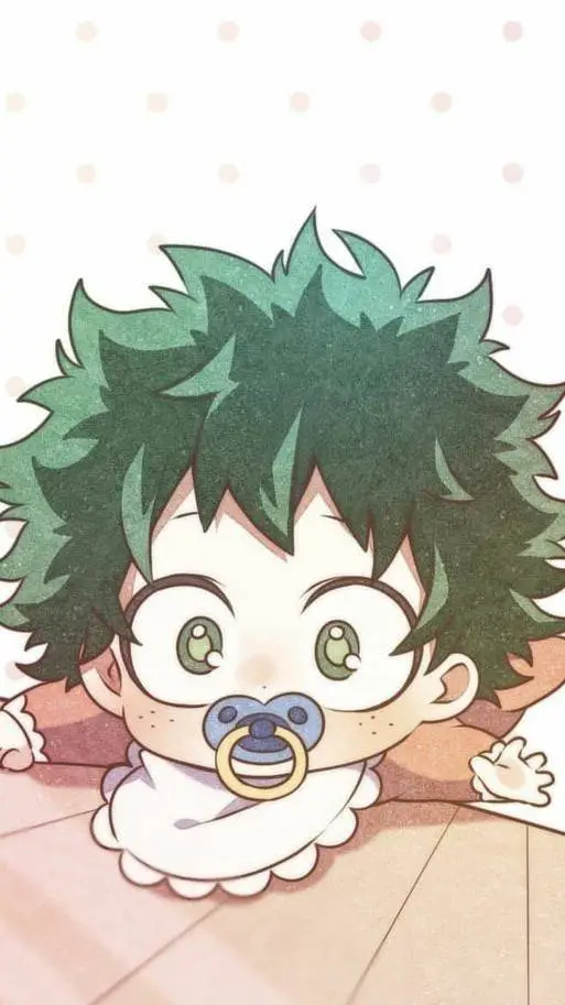 ai character: bebé Deku  background