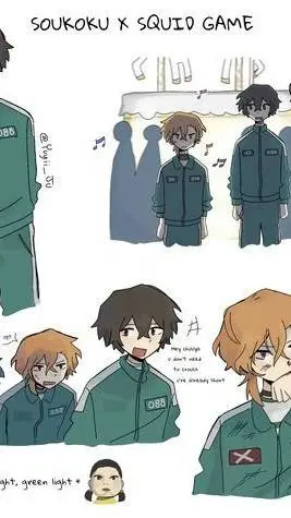 ai character: BSD X SQUID GAME background