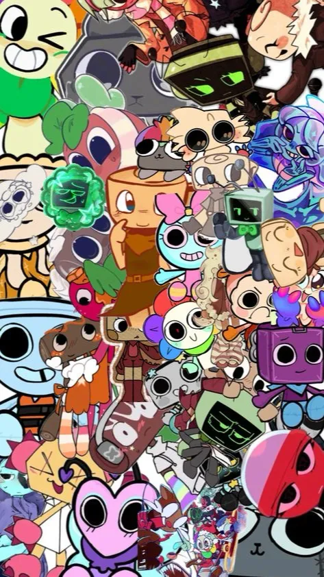 ai character: Dandy world old background