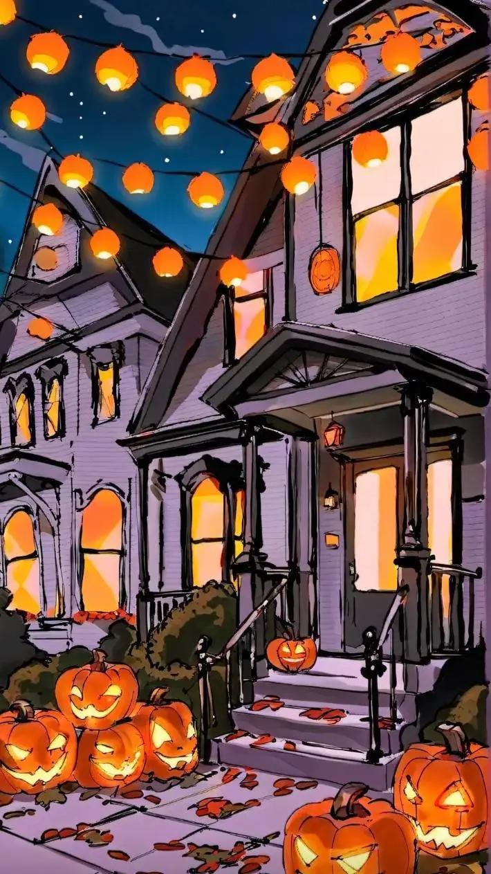 ai character: MHA Halloween! background