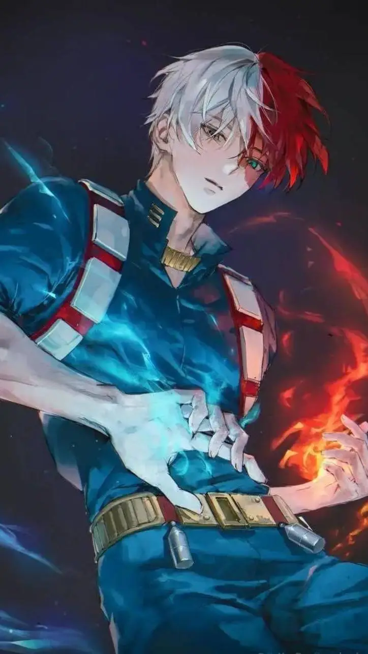ai character: Shoto Todoroki  background
