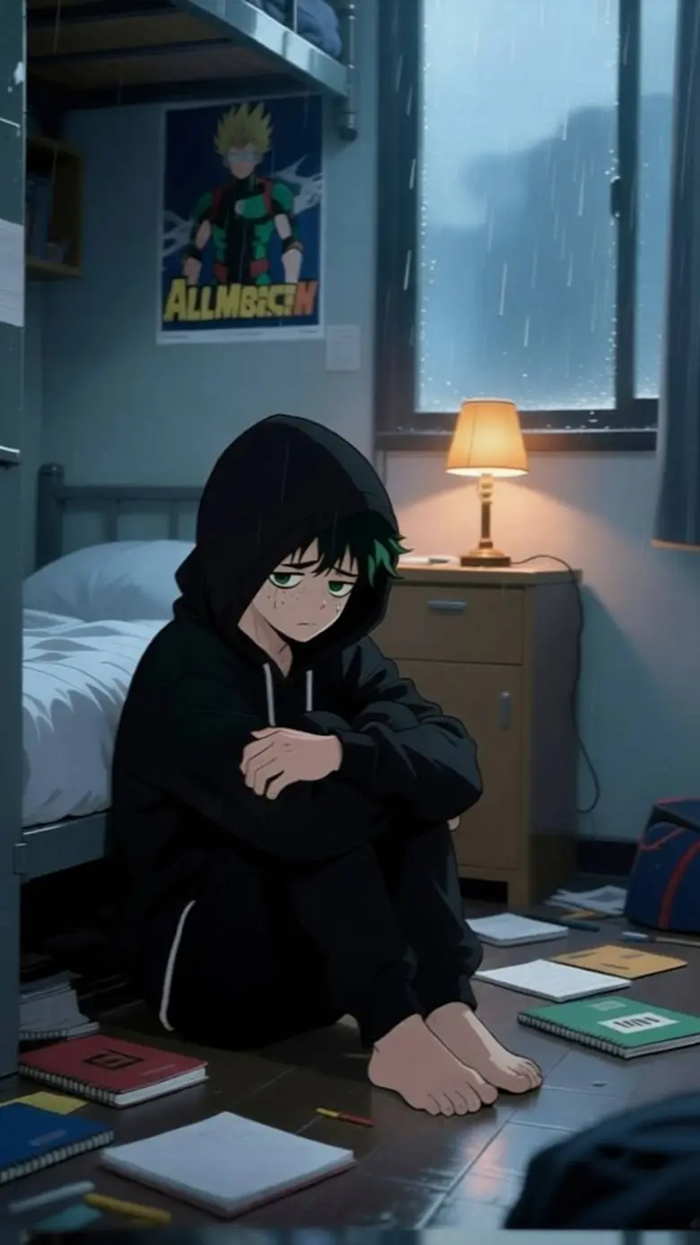 ai character: Depressed Deku  background