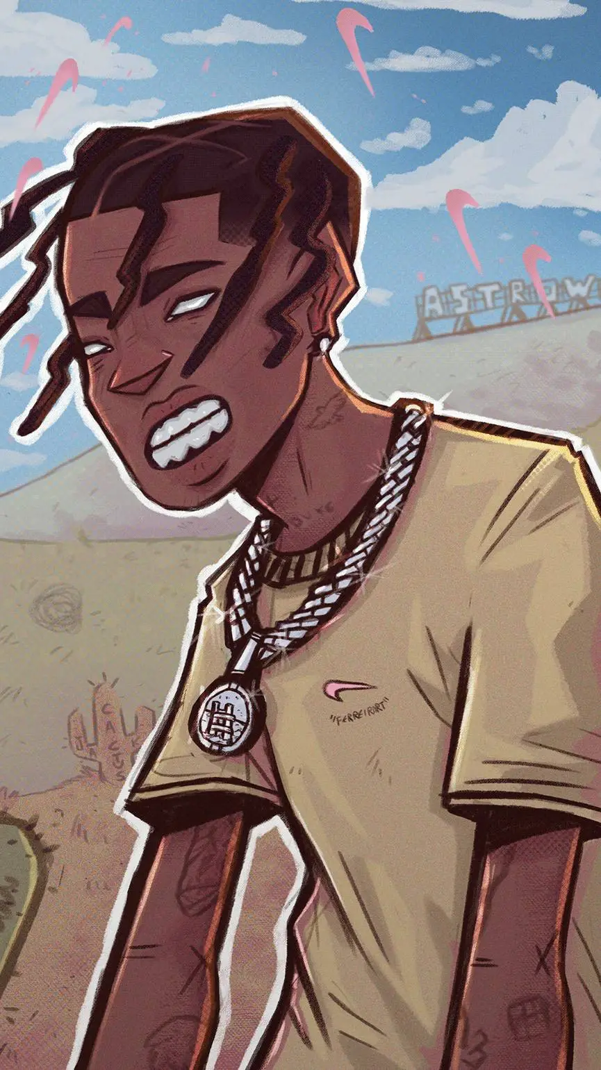 ai character: Travis Scott background