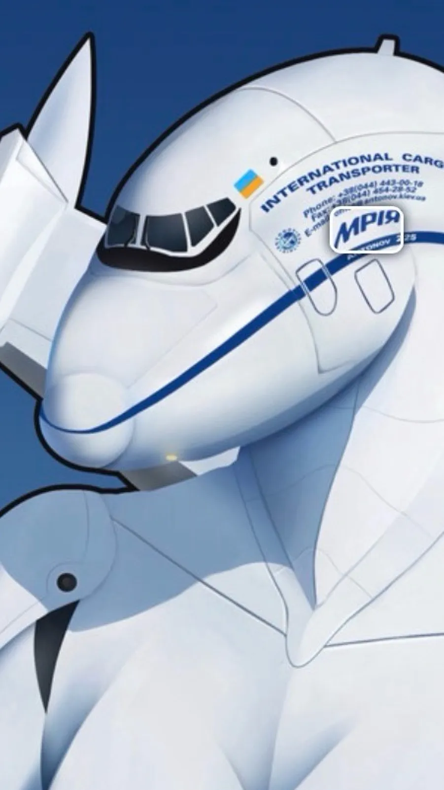 ai character: AN-225 aeromorph  background
