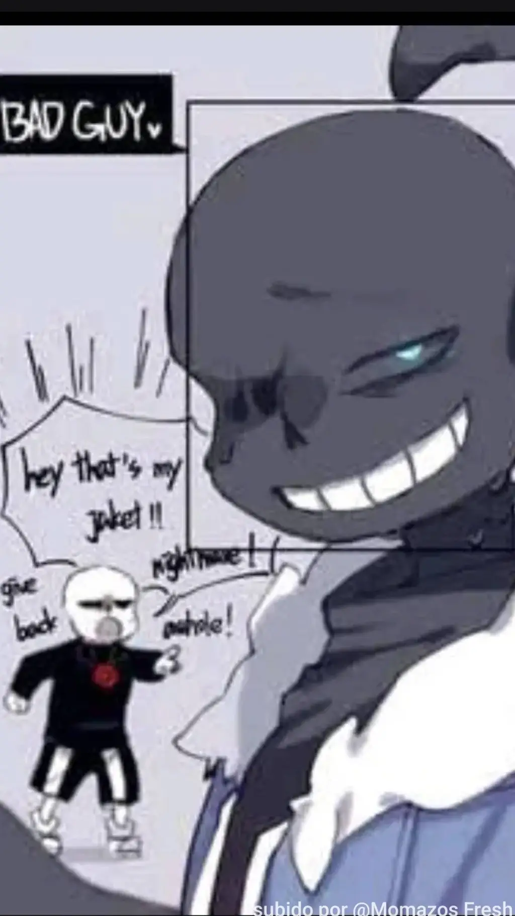 ai character: Nightmare sans  background