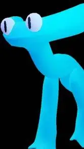 ai character: Cyan background