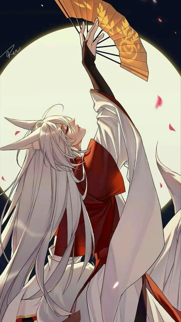 ai character: Ёкай лисица background