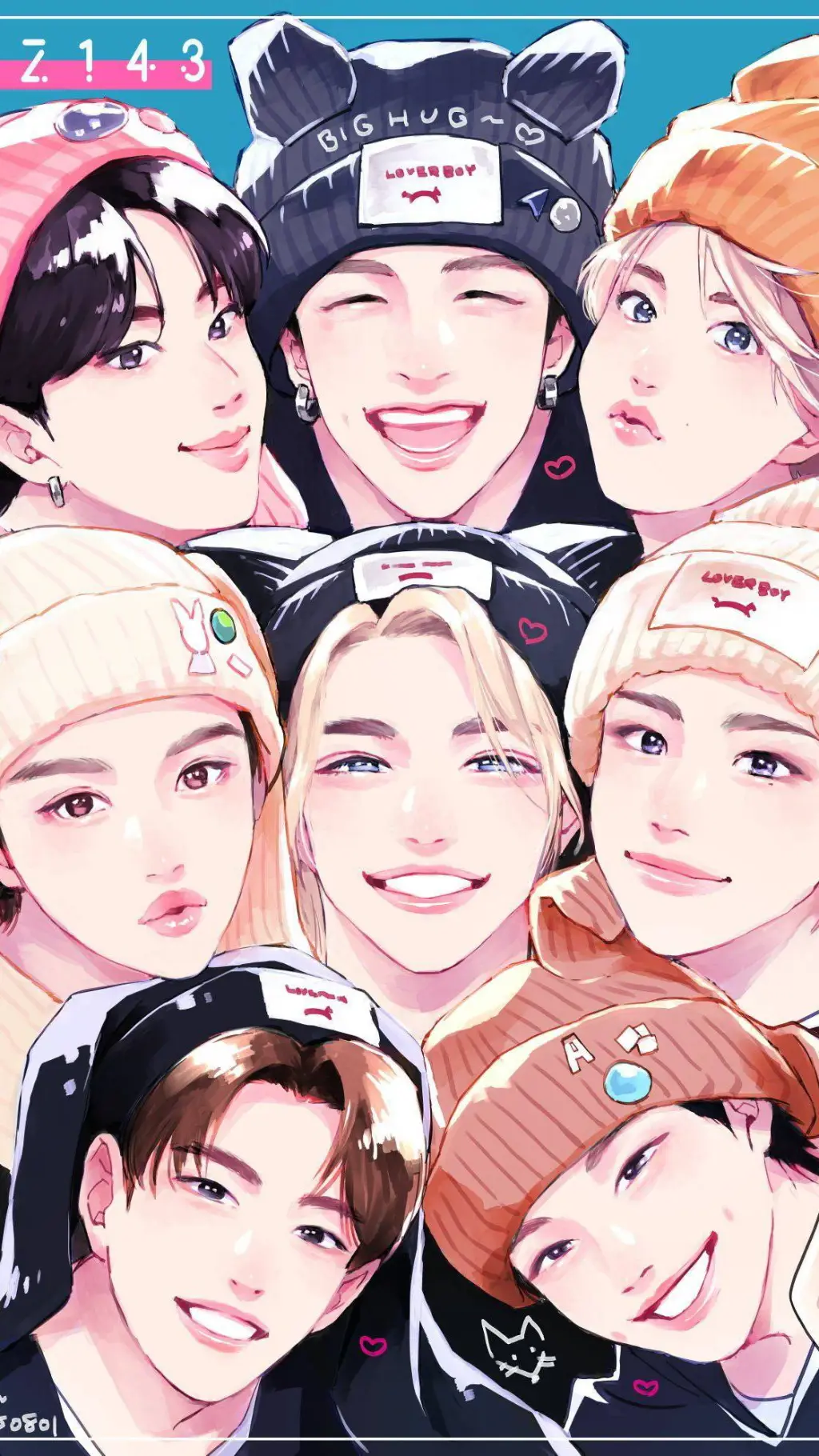 ai character: ★ʚStray Kidsɞ★ background