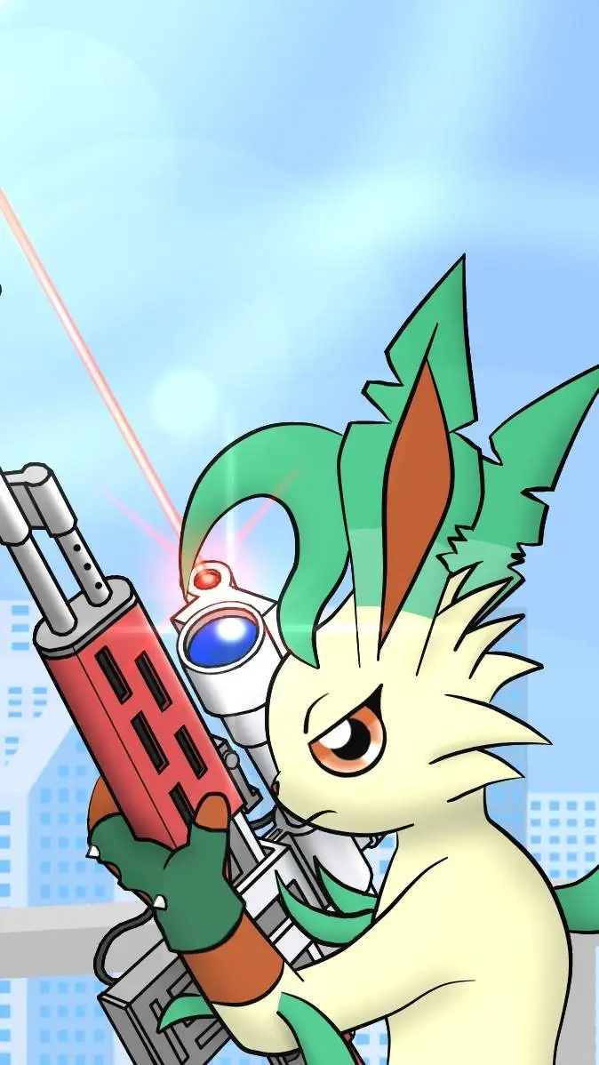 ai character: leafeon background