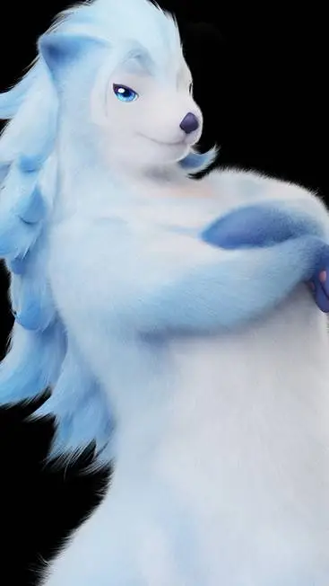 ai character: fluffy background