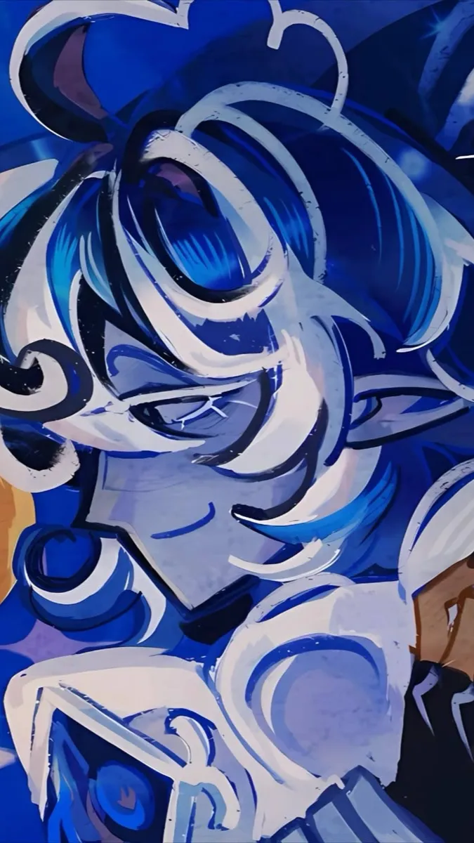 ai character: Shadow milk cookie background
