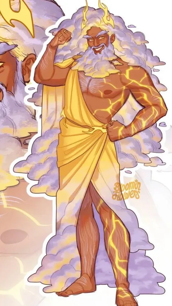 ai character: Zeus background