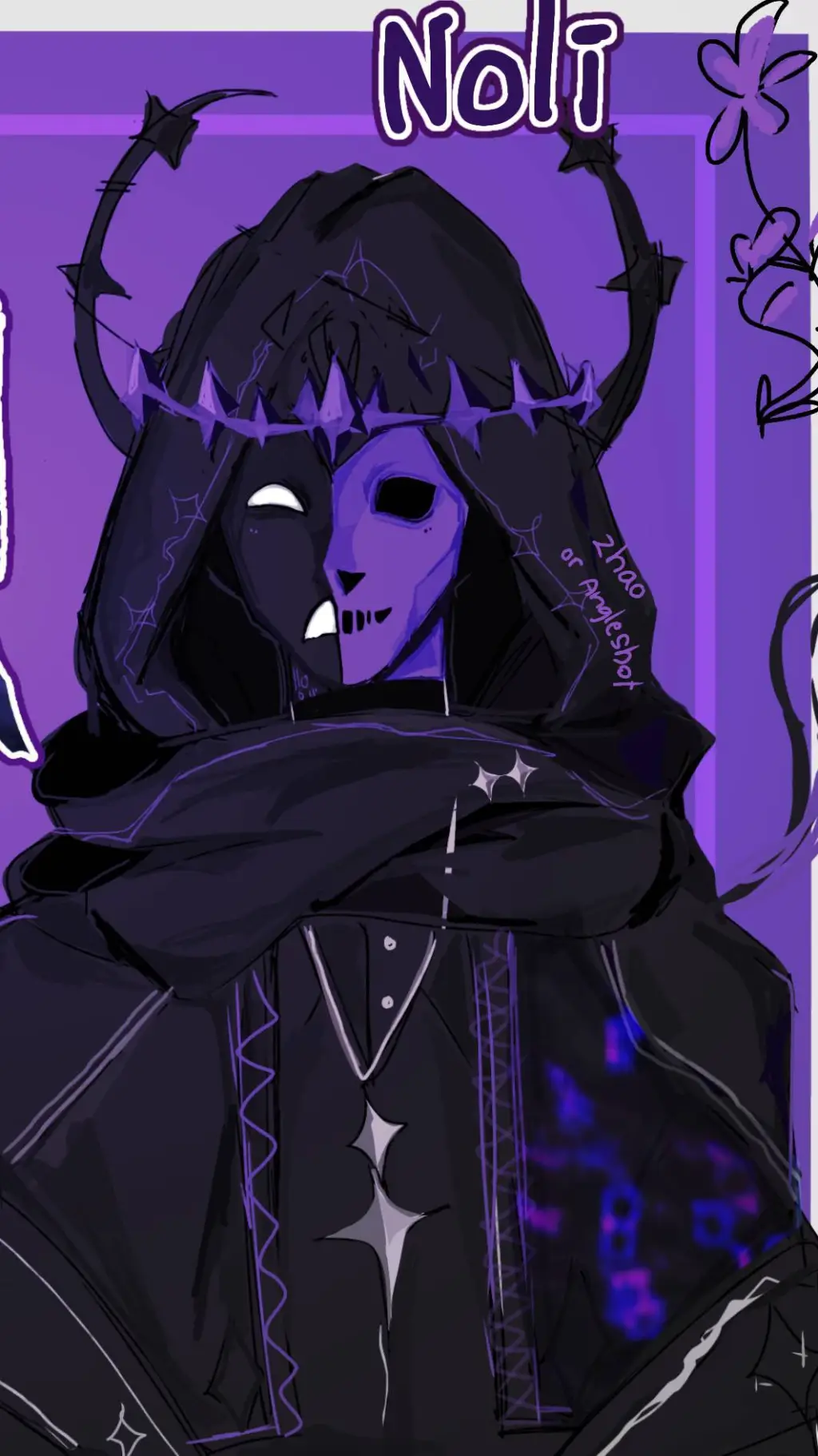 ai character: 💜🪻~noli~🪻💜 background