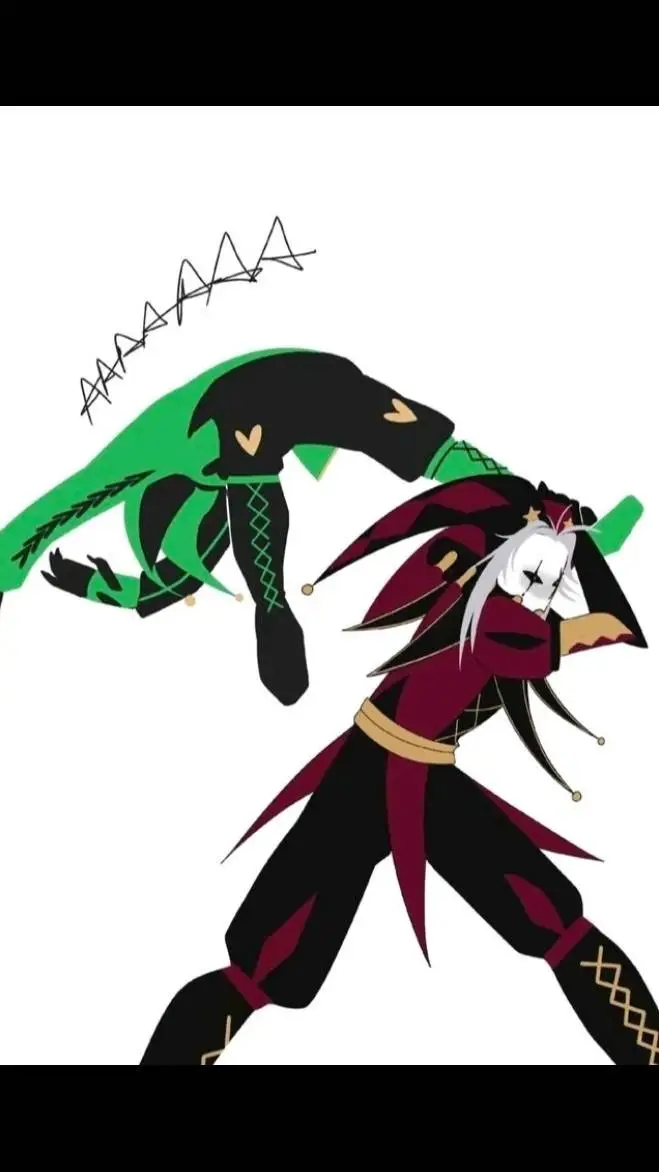 ai character: Harlequin  background