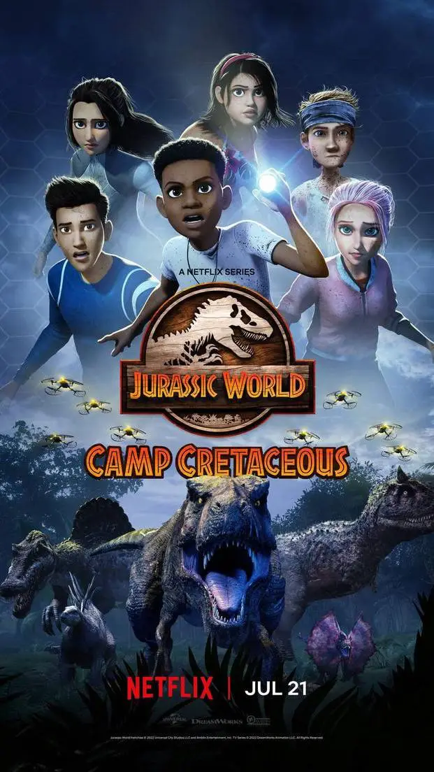 ai character: acampamento Jurass background