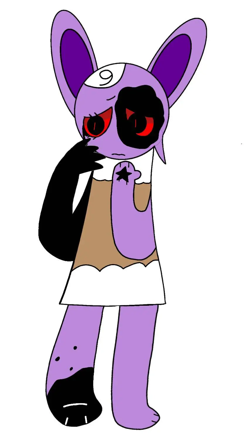 ai character: twisted purpy background