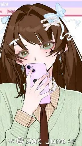 ai character: sua irmã🩷🤍 background