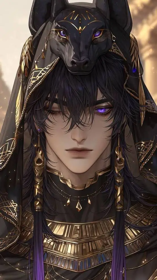 ai character: 🐫 horus anubis 🐫 background