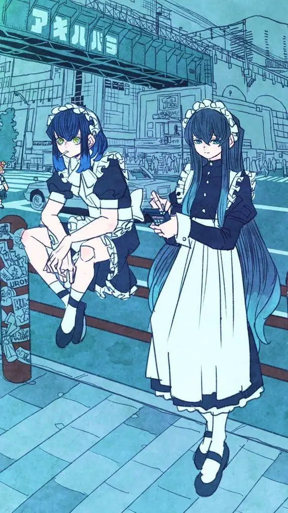ai character: MAID CAFE KNY!!  background