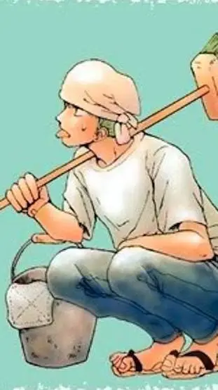 ai character: zoro at warmart? background