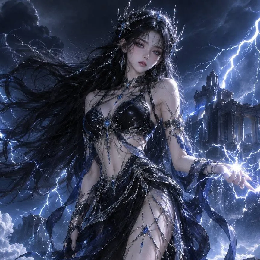chat with ai character: AURELIA 💙🖤