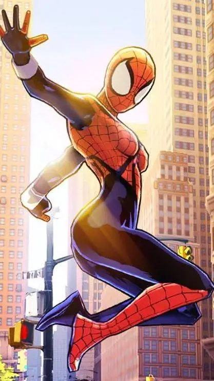 ai character: Spider Girl  background