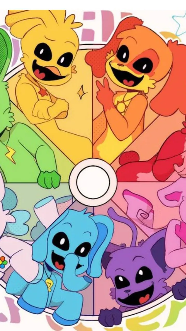 ai character: Smiling critters  background