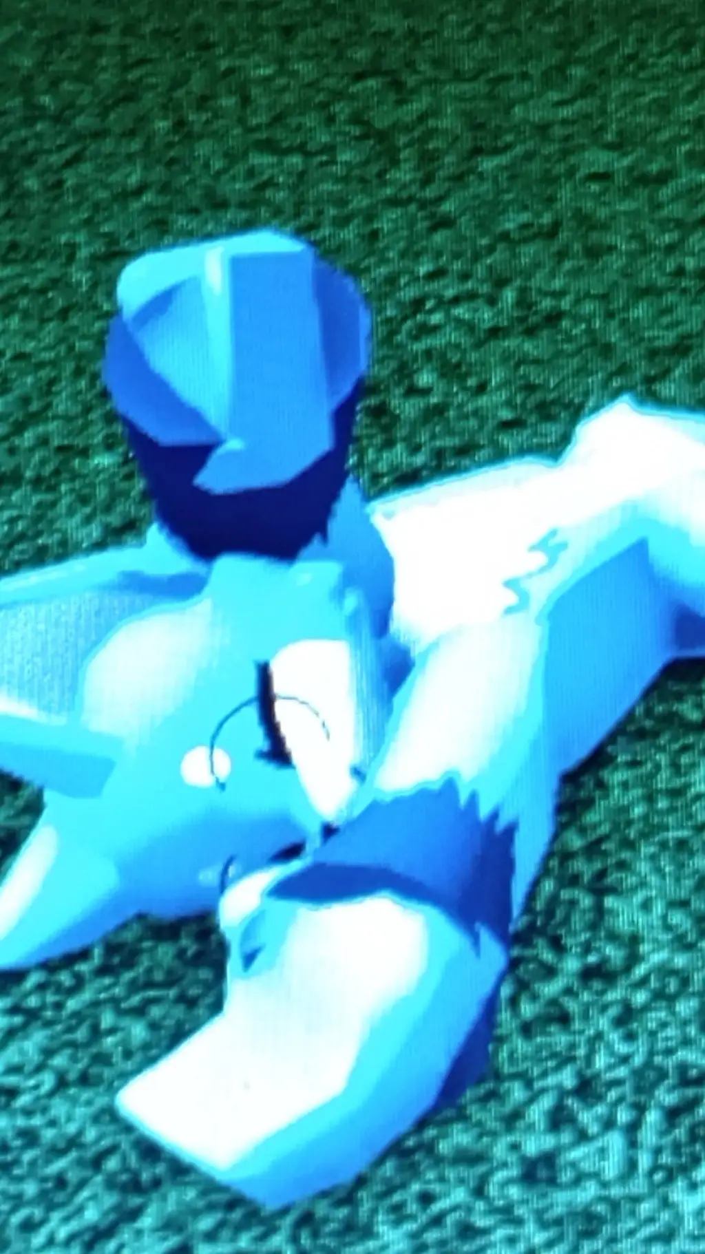 ai character: Blue furry background
