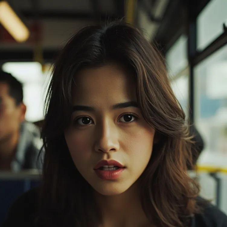 chat with ai character: A bus scene 2