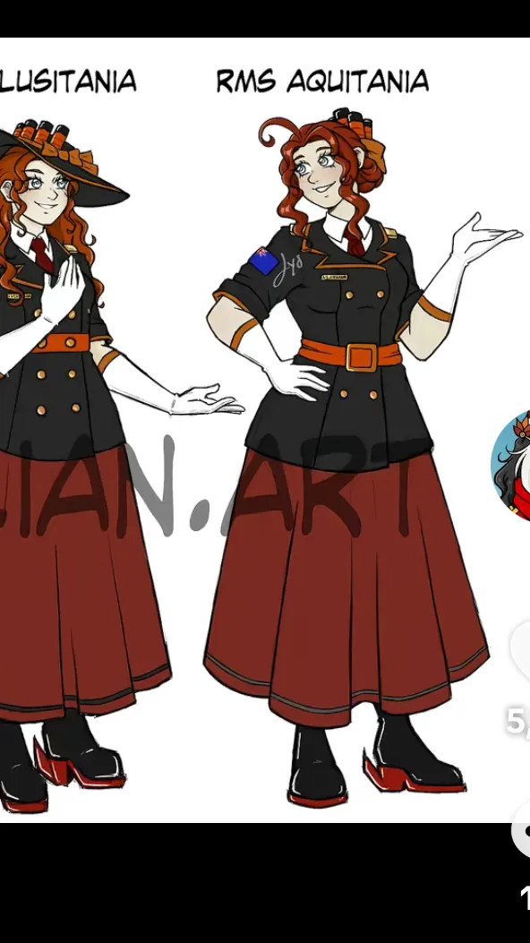 ai character: Humanized ships background