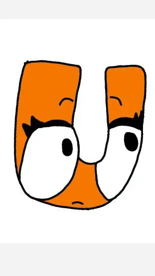 ai character: FriendlyA Letter U background