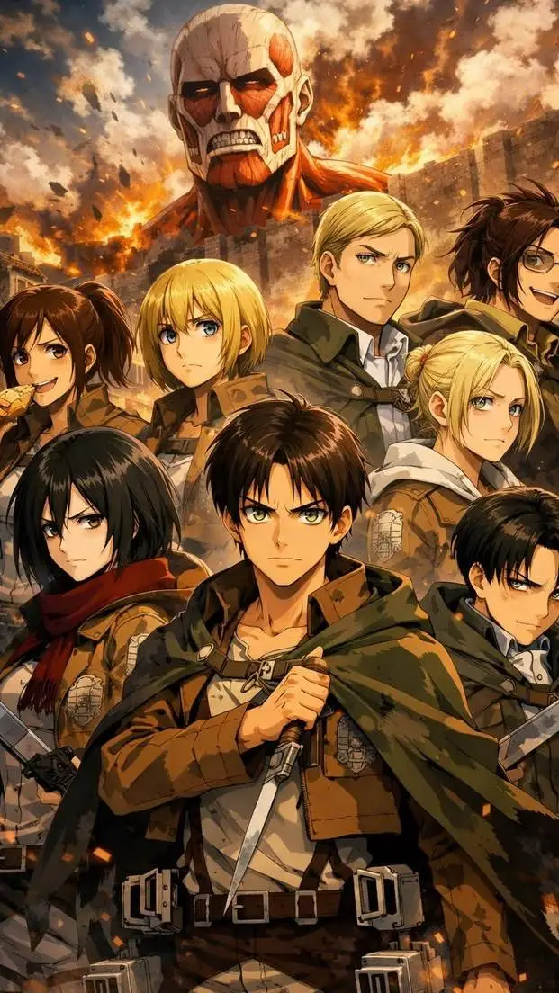 ai character: Attack on titan  background