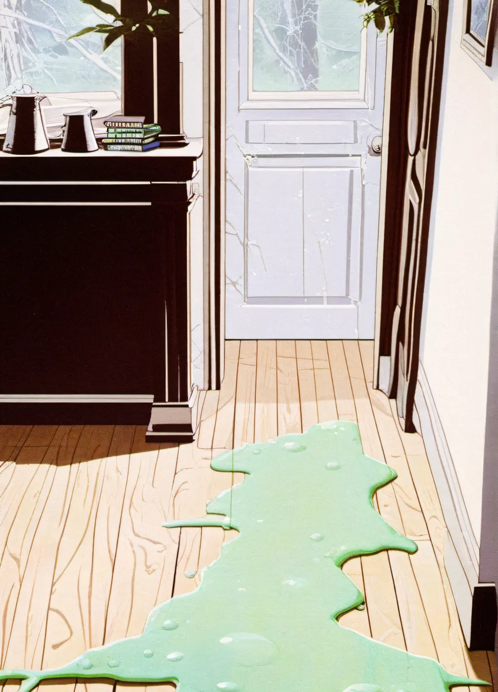 chat with ai character: Slime on the floor