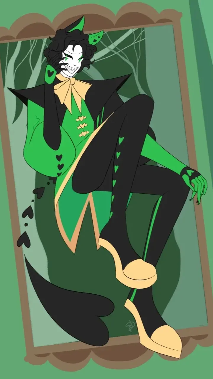 ai character: Harlequin  background