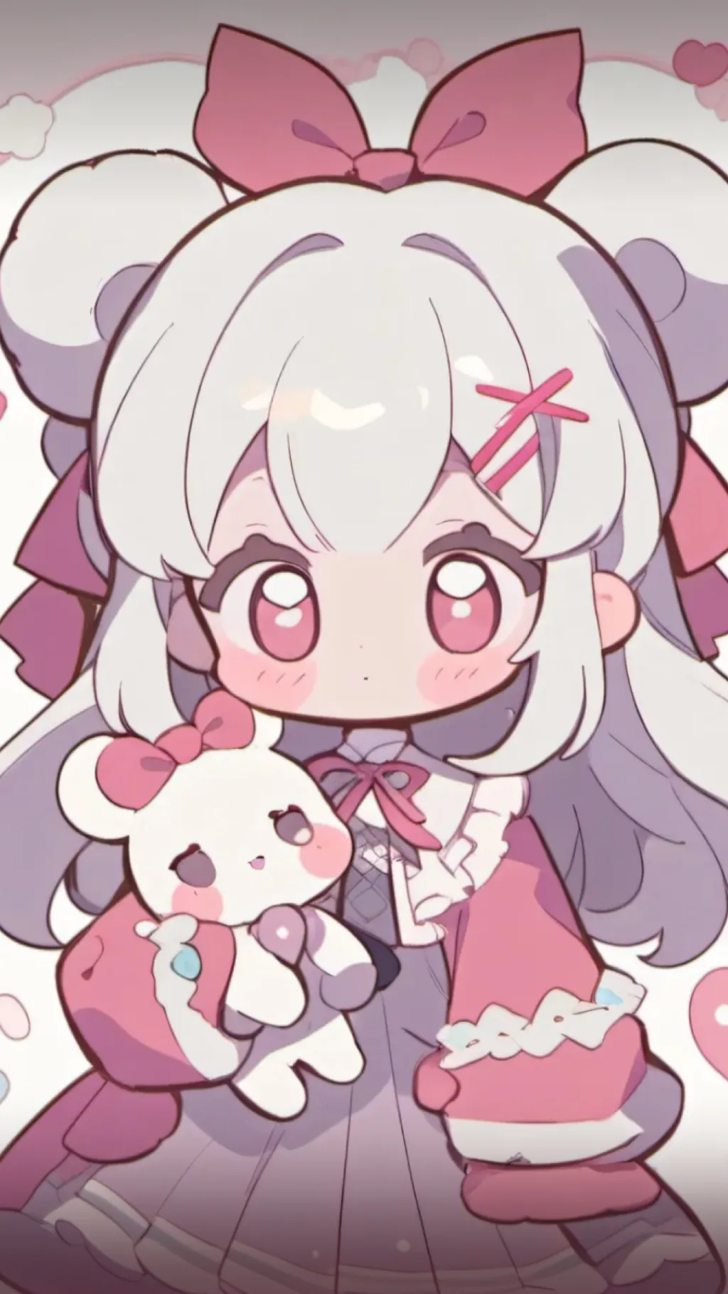 ai character: Mini boo mochi  background